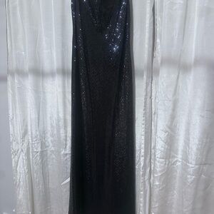 bebe Black Sequin Maxi Dress